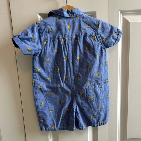 Janie and Jack Lemon Romper - Picture 4 of 6